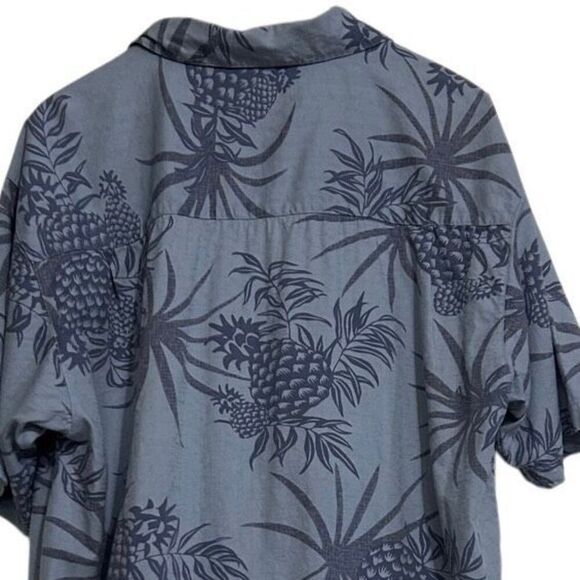 South Bay Outfitters Hawaiian Button-up Shirt Men's 2XL Gray Pineapple Print - Picture 9 of 14